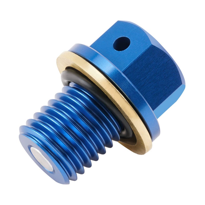 NICECNC Blue M12 x 1.5 Magnetic Oil Drain Plug Bolt Dirt/Street Bike Compatible with Honda XR650L 1993-2021, CR125 CR250 CR480 CR500 CR125R CR250R, CBR400R 500R 600RR CBR1000RR,See Fitment - Image 1